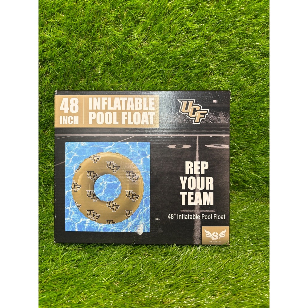 UCF Knights 48 Inch Inflatable Pool Float Gold Pegasus Sports NCAA Fan Gear NEW